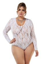 Teddy dentelle blanche grande taille