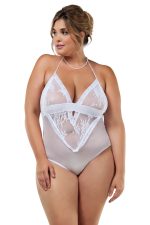 Body dentelle blanche grande taille