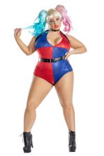 Combishort grande taille Suicide Gal scintillant