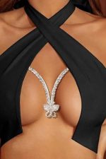 Bijou corps overbust papillon