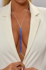 Harnais de corps en chaîne bleue