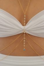 Chaîne de corps dorée strass