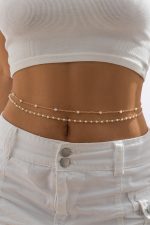 Chaîne ventre double perles