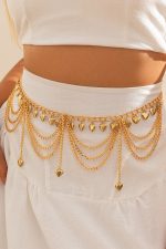 Chainette de taille à cœurs drapée