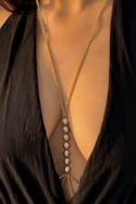 Collier de corps doré avec diamant