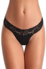 String dentelle confortable noir