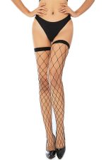 Bas résille filet noir autofixants