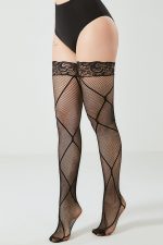 Bas autofixants résille croisés