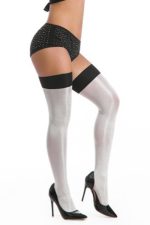 Bas autofixants brillants à bande contrastante