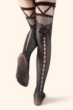 Bas autofixants à jarretières croisées