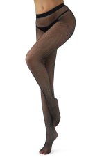 Collant résille noir diamanté