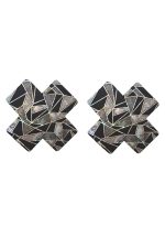 Cache-tétons géométriques noirs en X