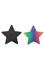 Cache-tétons étoiles changeant de couleur