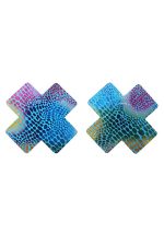 Cache-tétons bleus motif queue de poisson