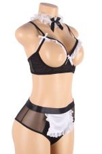 Costume de soubrette sexy bonnet ouvert