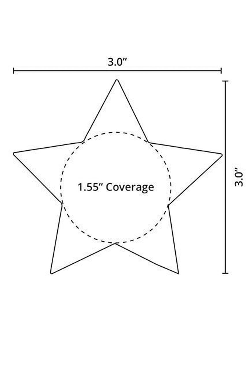 Cache-tétons étoile bleu et blanc adhésifs – Image 2