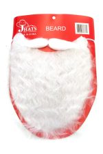 Barbe de père Noël blanche et moustache élastique