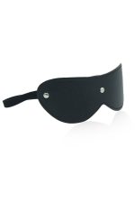 Masque yeux simili cuir noir clouté