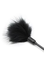 Chatouillette sexy noire en plumes
