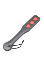 Martinet cœur noir et rouge avec sangle