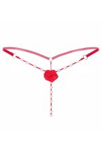 String rose perlé en satin