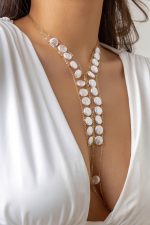 Chaîne corps double rang perles dorées