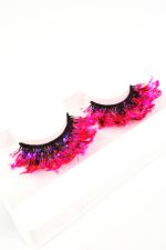Faux cils rose fluo et noirs