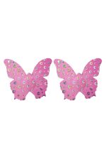 Pasties papillon paillettes roses