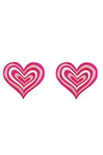 Cache-tétons cœur rose fuchsia