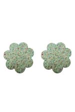 Pasties à fleurs pailletées multicolores