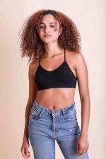Bralette dos nageur en mesh effet tatouage