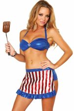 Tablier sexy patriotique pour barbecue
