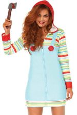 Costume poupée terrifiante Chucky en mini-robe sexy