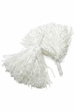 Pom-poms blancs de cheerleader