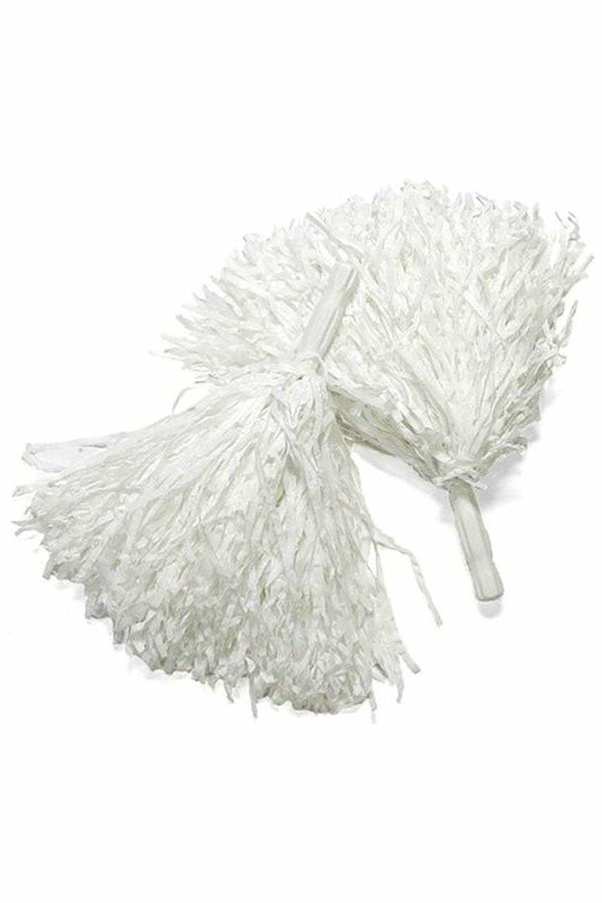 Pom-poms blancs de cheerleader – Image 3