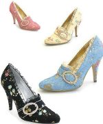 Escarpins victoriens Annette à talons et boucle strass