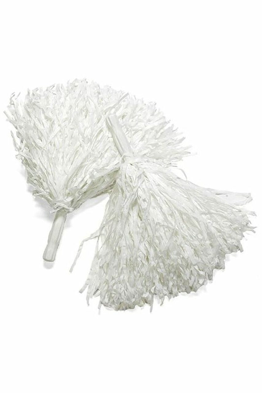 Pom-poms blancs de cheerleader – Image 2