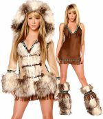 Costume sexy esquimau femme 3 pièces
