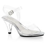 Sandale bride cheville transparente 7,6 cm