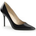 Escarpins à bout pointu noirs vegan 10 cm