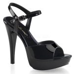 Sandale à bride cheville noire talon 12 cm