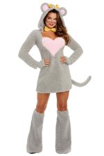 Costume souris say cheese : mini robe grise et accessoires