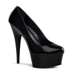 Escarpin noir vegan à plateforme et talon 15 cm