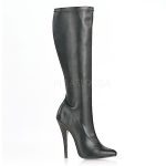 Botte stretch genou noire à talon 6 pouces