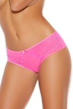 Culotte résille rose fluo ouverte
