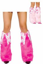 Couvre-bottes fourrure à motif argyle