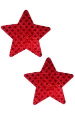 Etoiles pailletées rouges cache-tétons