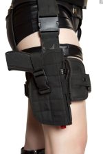 Holster de jambe avec ceinture et pistolet factice