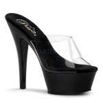 Escarpins transparents à talons aiguilles 15 cm et plateforme
