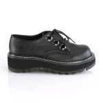 Chaussures plateforme vegan en similicuir noir